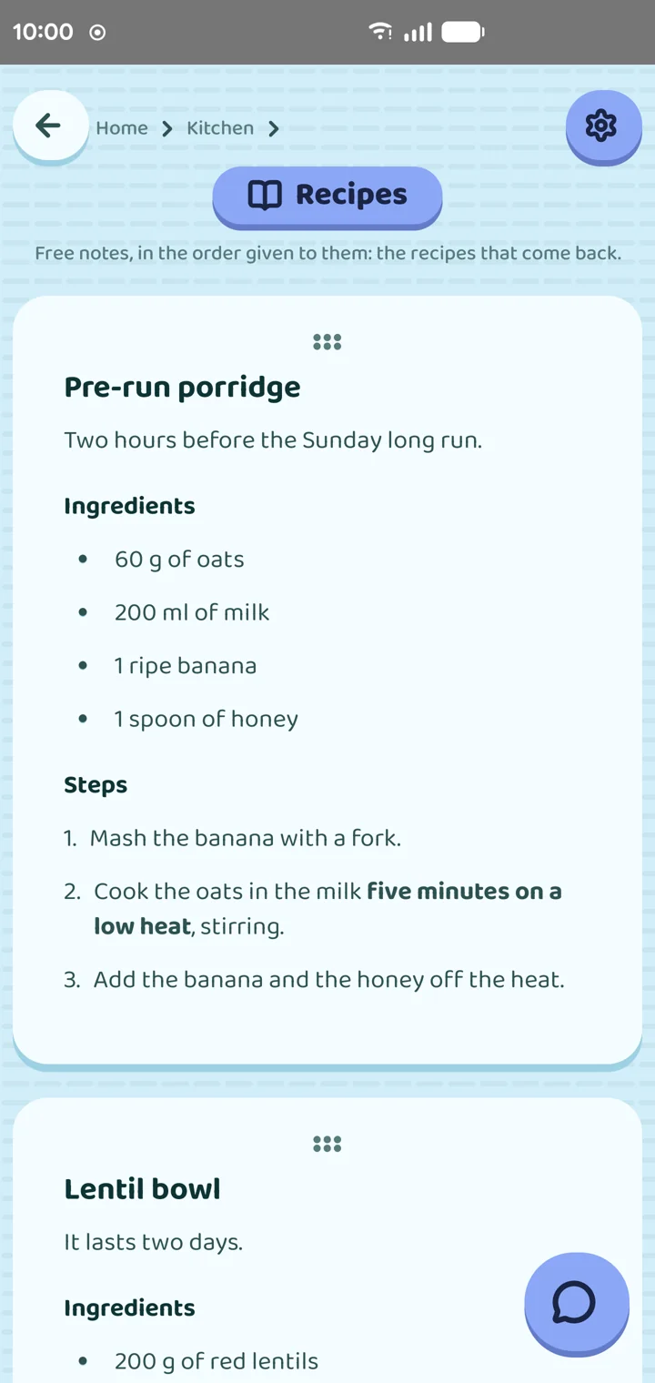 A Notes tool in the app
