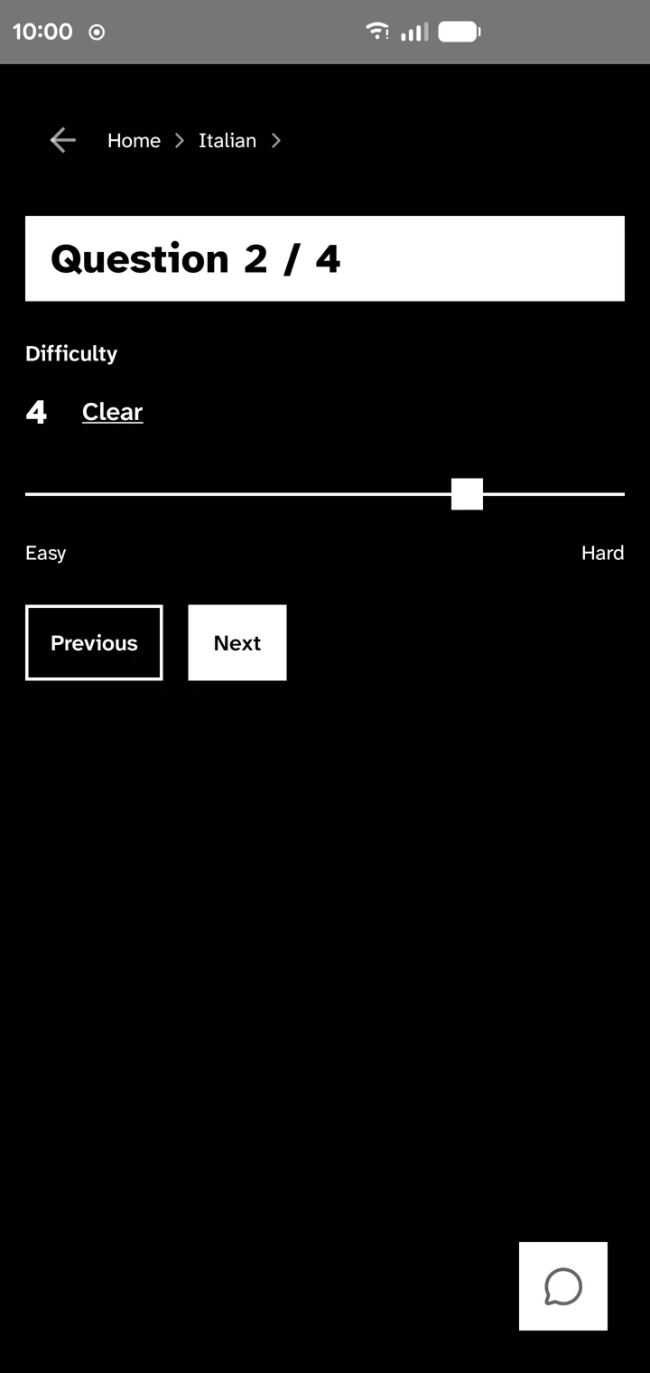 A Questionnaire tool in the app